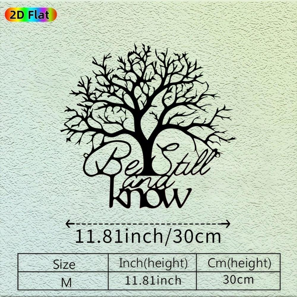 

1pc Be Still Metal Wall Art Iron Spiritual Sculpture Inspirational Quote Gift for Home Decor різнокольоровий