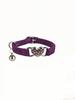 1pc Pet Collar With Rhinestone Heart & Bell Decoration, Cat Collar