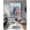 Obraz Sztuka Uliczna na Ścianę do Salonu Dekoracja Domu Rękawice Bokserskie Graffiti Plakaty i Wydruki na Ścianie Obraz na Płótnie