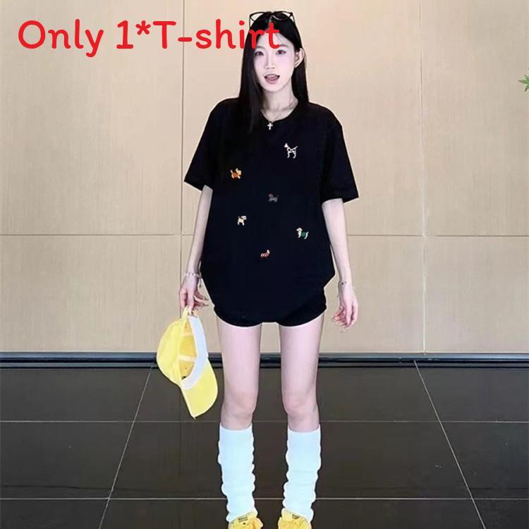 Anime Cartoon Cotton T Shirt For Women With Relaxed Fit Summer Casual Wear