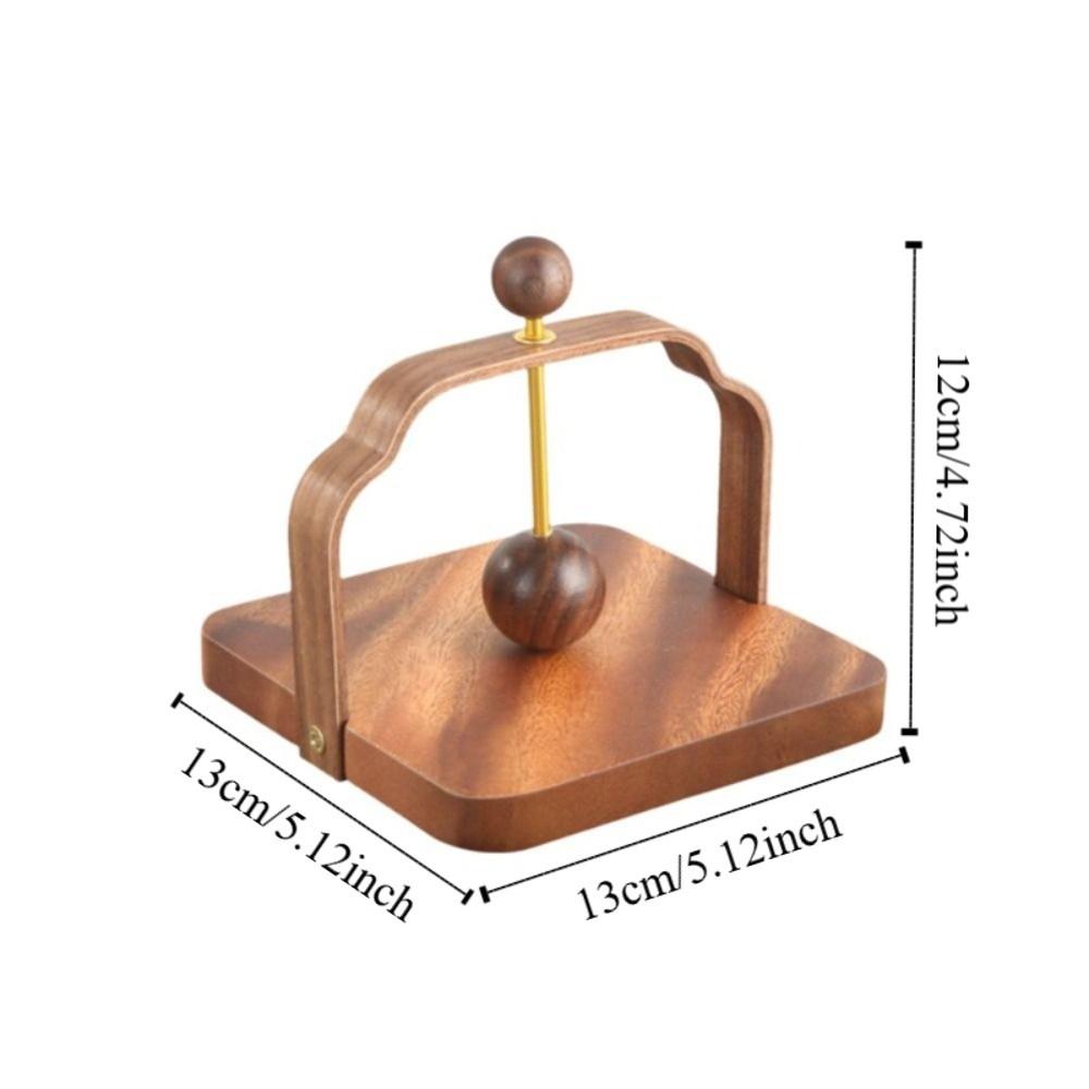 Napkin Stand Retro Walnut Wood Napkin Holder Square Decorative Tabletop Tissue Holder Chinese Style Napkin Dispenser Restaurant