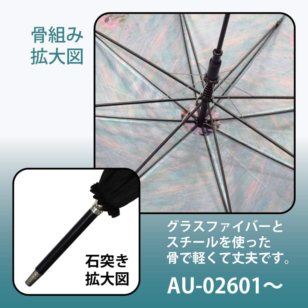 YouPower Masterpiece Frilled Rain or Monet Umbrella, Shine, 58.5cm (Rib Length),