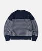 FRIZMWORKS Wool Stripe Relax Knit _ Navy