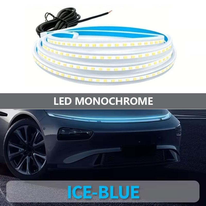 LED Daytime Running Light Scan Starting Car Hood Atmosphere Light Strip 180CM Waterproof Auto Exterior Decorative Ambient Lamp