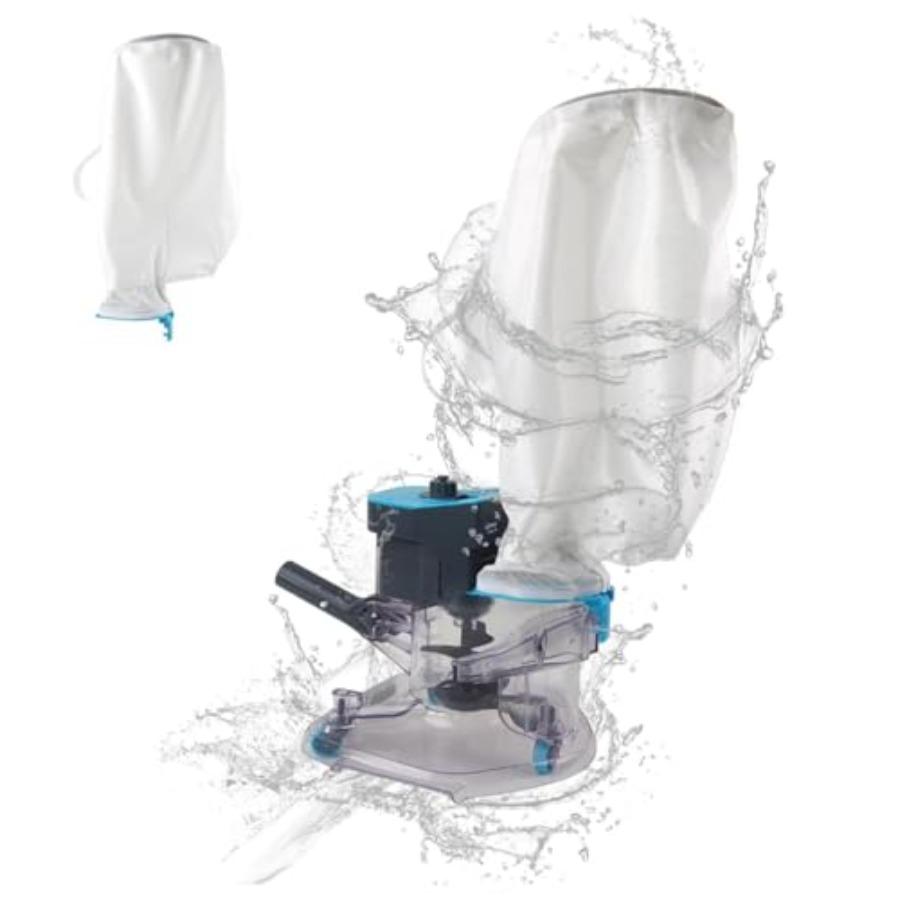 

Cordless Pool Leaf Vacuum Cleaner with Dual Filter Bags for Above Ground Inground Pools Heavy Duty Swimming Pool Vacuum 24GPM S синій