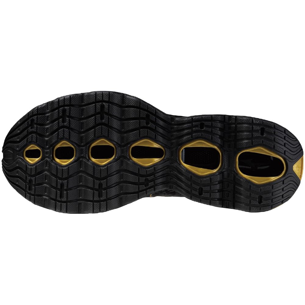 Mizuno Wave Prophecy 13 Løping Tykke Svarte x 2E Sko, Jogging, Trening, Sport, Lettvektig, Spenstig, Såle, Gull, 25.5 cm,