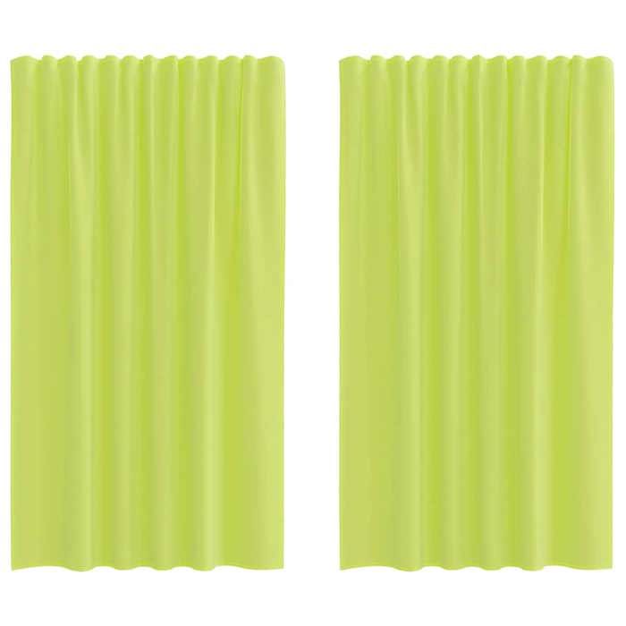 VidaXL Rideaux en voile avec passants 2 pcs vert pomme, rideau en filet, rideau transparent, voile de fenêtre, traitement de 4102252