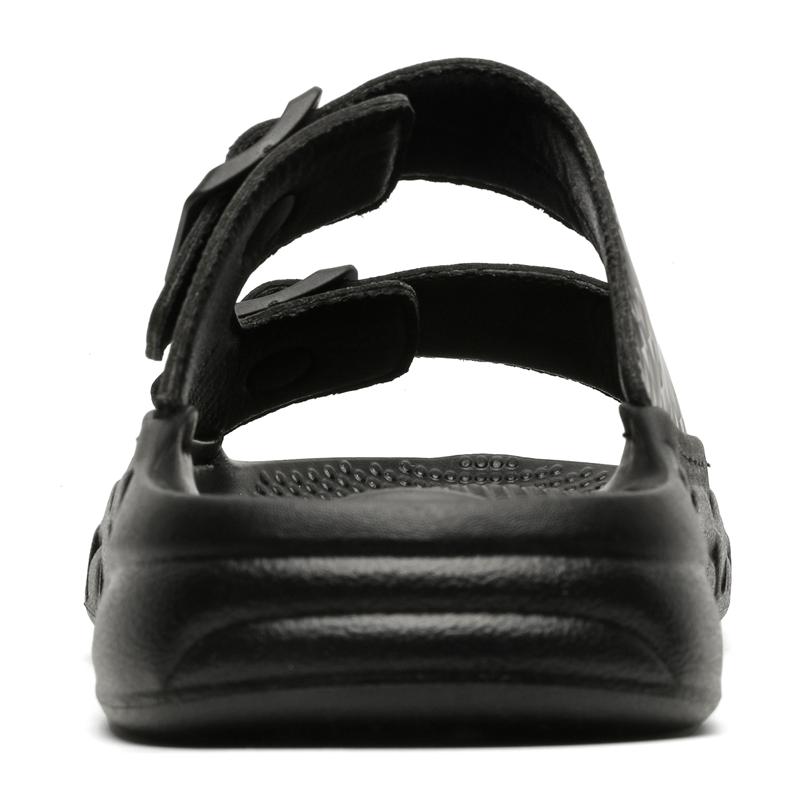 Tongs Homme Été à Double Boucle Décontractées à Enfiler Sandales Slides Homme Semelle Épaisse 3,5 cm Chaussures Douces Confortables