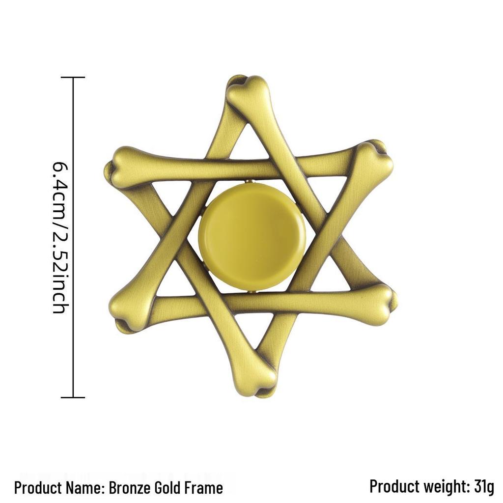 Ancient Bronze Zinc Alloy Cross Fingertip Spinner - EDC Decompression Toy  