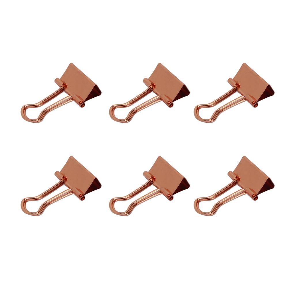 Clips Metal Hollow Long Tail Small Paper Clamps for Documents Tickets Gold 12pcs