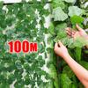 Künstliche Pflanze Grüner Efeu Blattgirlande Seide Wandbehang Ranke Heim Gartendekoration Hochzeitsfeier DIY Künstlicher Kranz Blätter