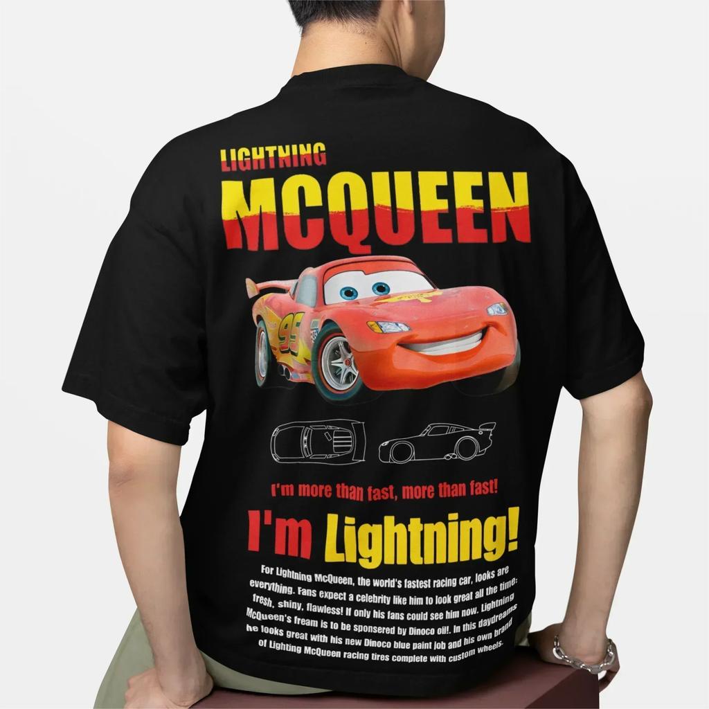 Family Summer Men's Women's Sally I'm Lightning Cars McQueen Graphic T-Shirt Accessories Fun Cotton Couple Top Kids T-Shirt