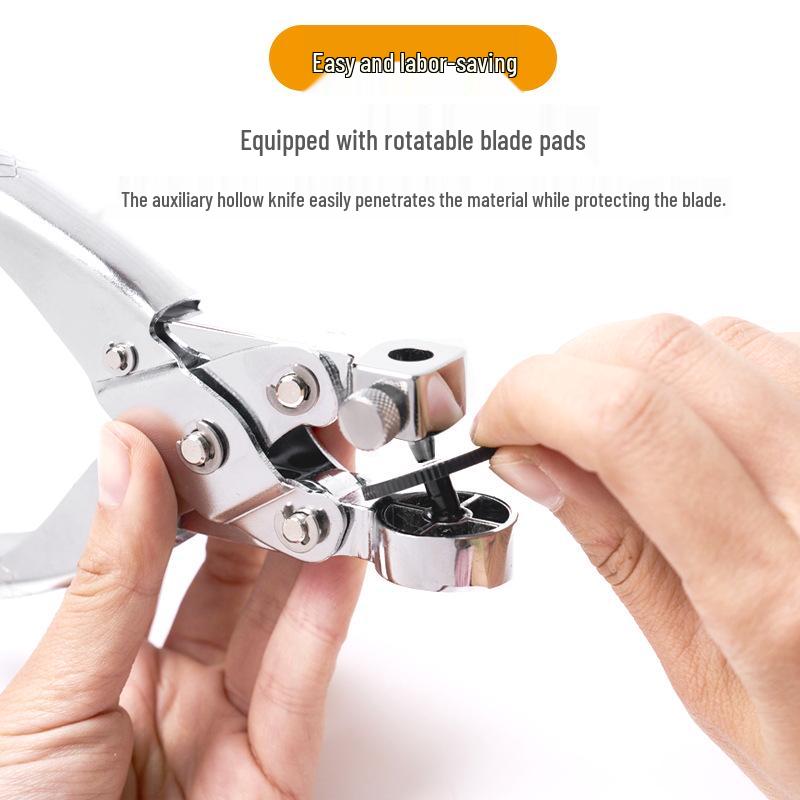 Multifunctional Leather Belt Hole Punch Pliers for DIY Craft, Transparent Bag Included