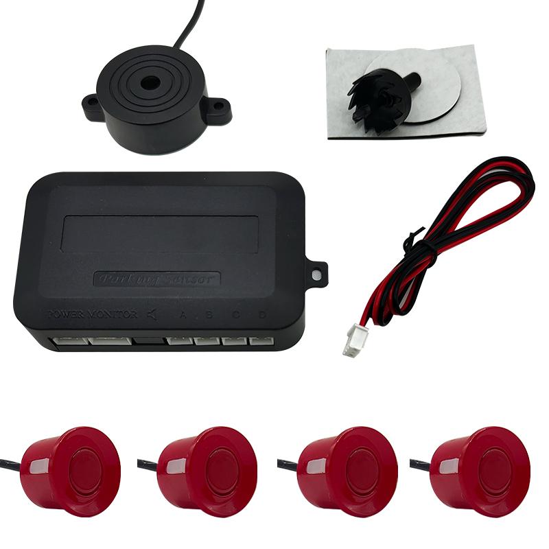 12V 22mm Car Parking Sensor Kit Universal 4 Buzzer Reverse Backup Radar Sound Alert Indicator Probe System