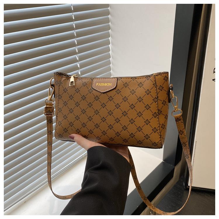 Premium Sense Bag Women 2025 New Trendy Printing Foreign Style Shoulder Bag Internet Celebrity Casual Messenger Bag Fashion Small Square Bag