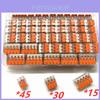 90pcs Wago 221 Electrical Connectors Wire Block Clamp Terminal Cable For Smart Home Use