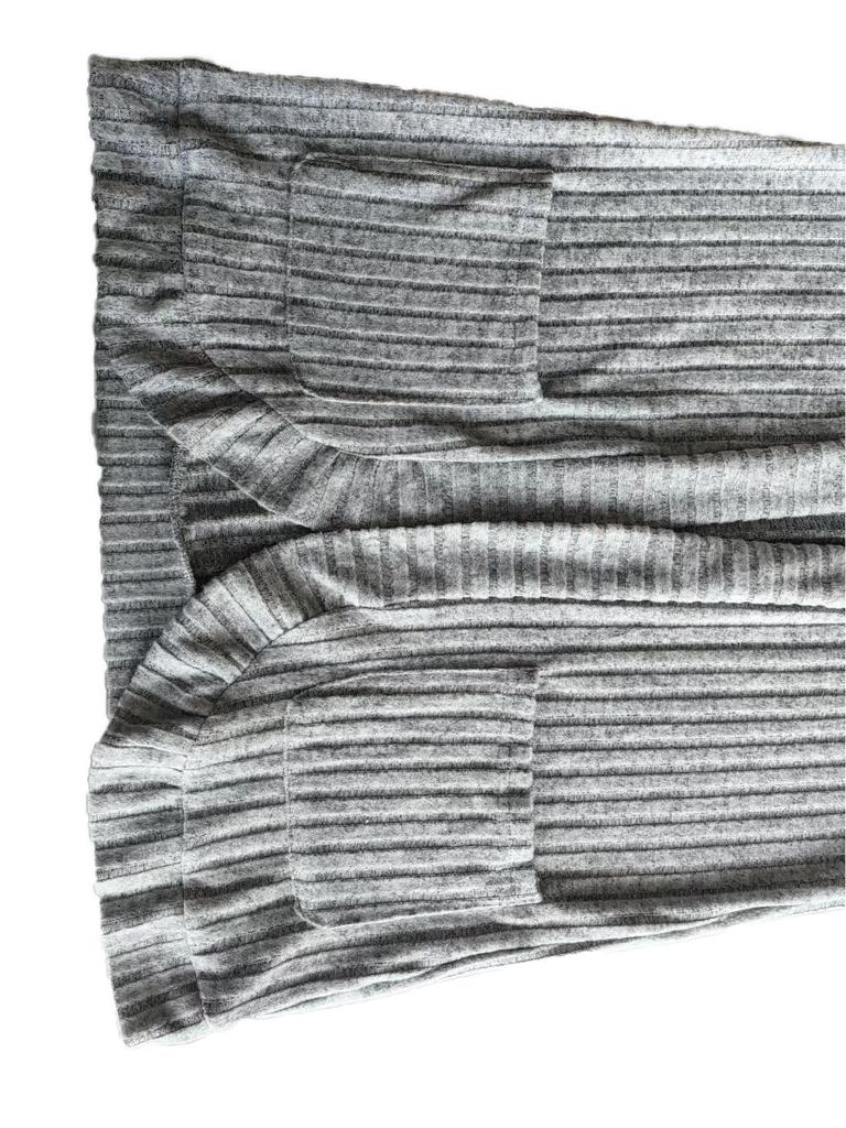 European & American Autumn/Winter Ribbed Brushed Long Sleeve Cardigan