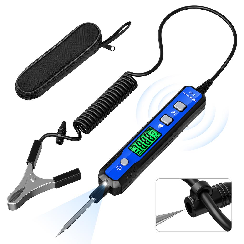 Automotive Power Circuit Probe Tester 0.8V-100V Digital Voltage Detector Automotive Battery Electrical Testing Diagnostic Tool