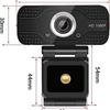 2026 Mini Webcam with HD Microphone Wide Angle USB Computer Camera for Small Room Live Streaming Meetings