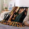 Personalisierbare 3D-gedruckte Yellowstone-Thermodecke, Geeignet für Wohnzimmer, Schlafzimmer, Bett, Sofa, Bürogeschenk, Flanelldecke