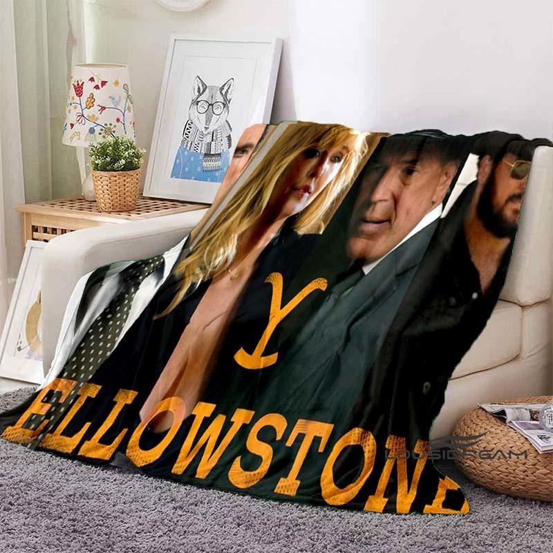 Personalisierbare 3D-gedruckte Yellowstone-Thermodecke, Geeignet für Wohnzimmer, Schlafzimmer, Bett, Sofa, Bürogeschenk, Flanelldecke