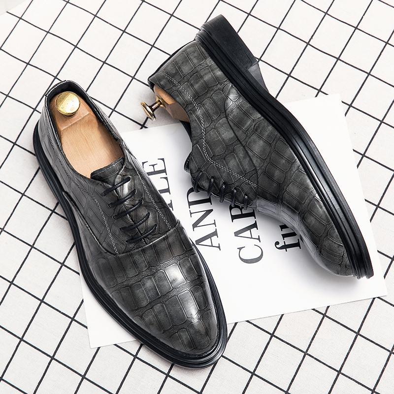 

2025 new spring and summer foreign trade leather shoes men s business dress casual men s British and Korean version retro men s leather shoes 46 хаки
