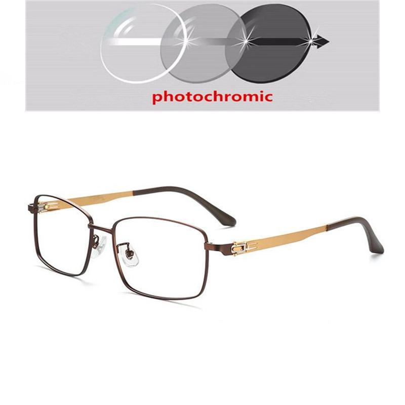 0 -0.5 -0.75 To -6 Full Frame Prescription Glasses For The Nearsighted Photochromic Lens Square Hyperopia Spectacle +0.5 To +4.0
