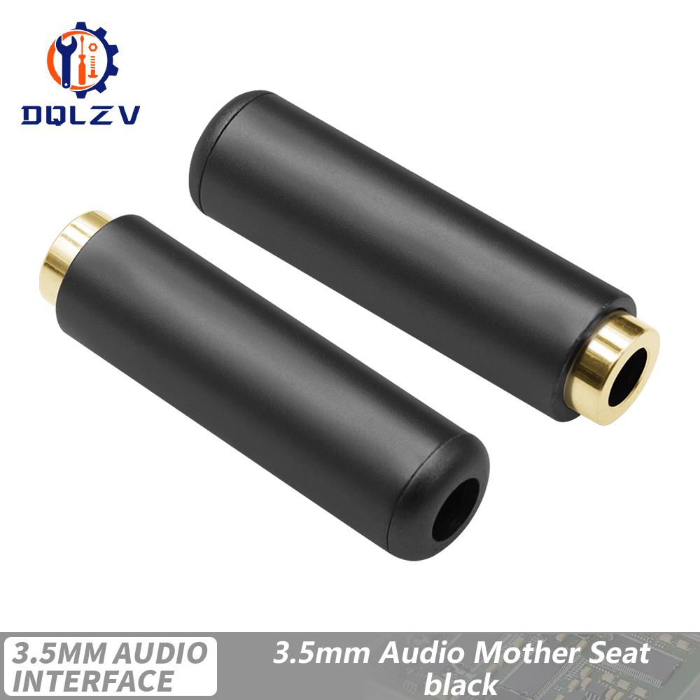 

New Arrival Aluminum Jack 3.5mm Audio Female Jack 3.5mm 3Poles Stereo Socket Gold Plated Wire Connector Earphone DIY 1PCS чорний
