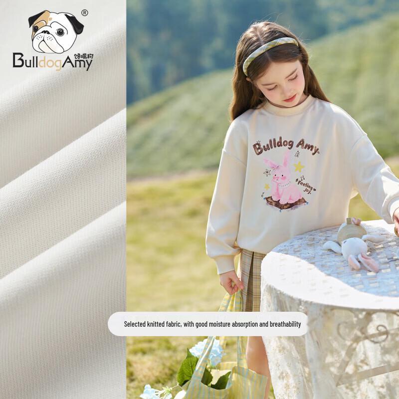 Girl's Cute Rabbit Print Long-Sleeve Sweatshirt