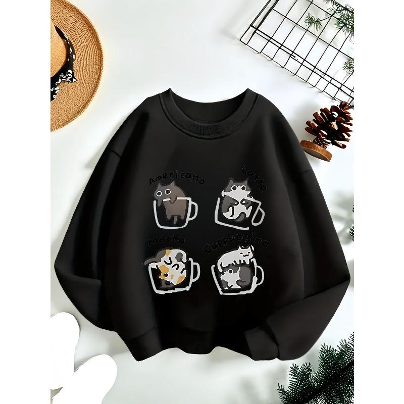 Fashion Girl Round Neck Sweatshirt