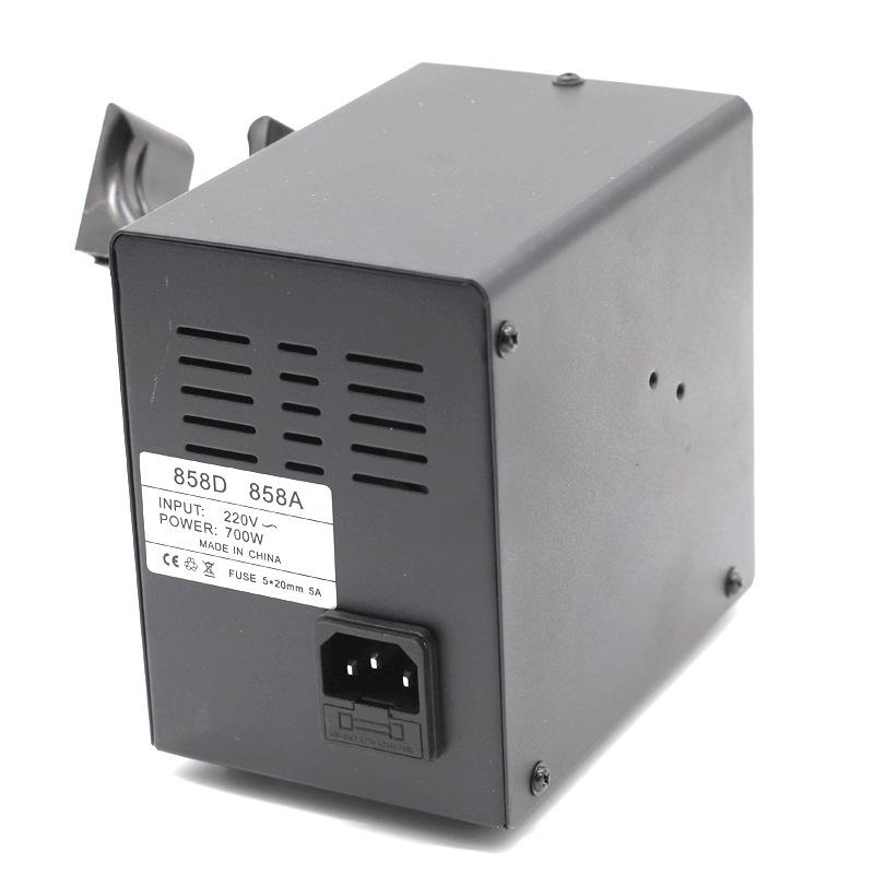 Stație de Desoldare cu Aer Cald Digitală 858D, cu Control al Temperaturii, 110V/220V, Ideală pentru SMD și Repararea Telefoanelor Mobile.