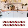 Red Peppermint Sticks Handle Decor Snap-On Cabinet Pull Covers for Holiday No-Tool Kitchen & Bathroom Upgrade