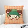 Anime Hamtaro Cushion Cover Natural Linen Pillowcase Set AllinOne Decor for Sofa Bedroom  Chair