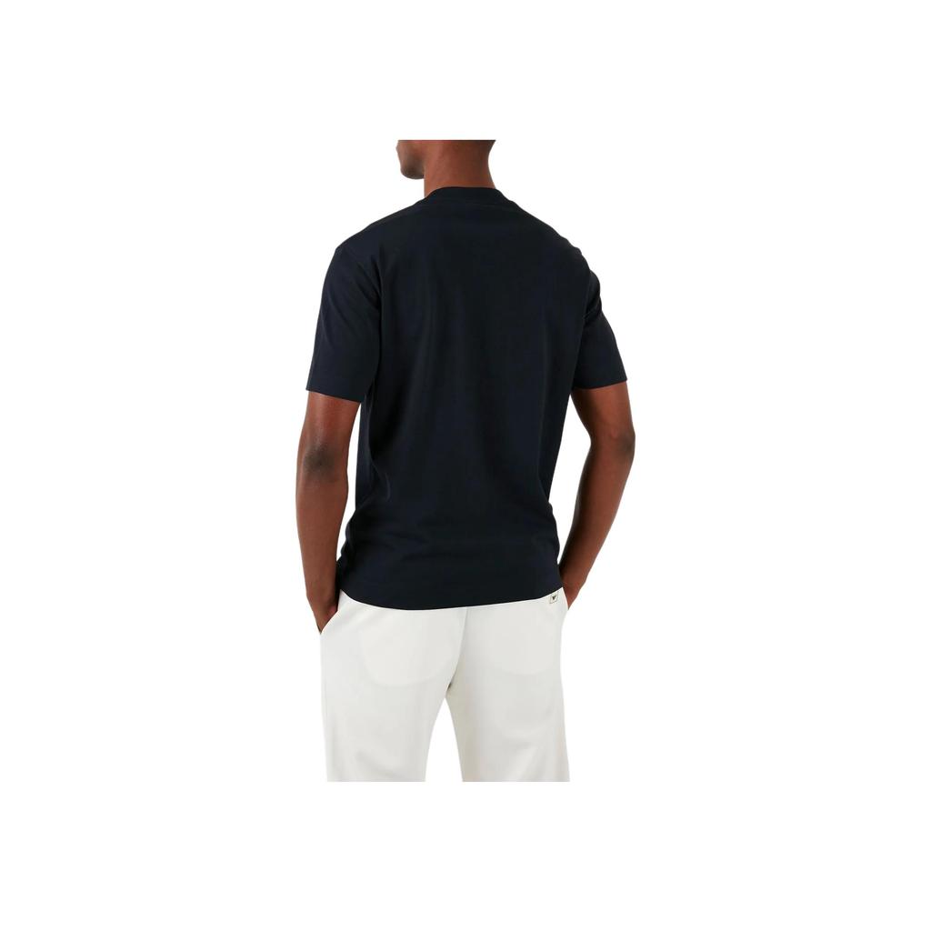 Emporio Armani Letter Round Neck Short Sleeve T-Shirt Men Tops Navy-Blue 3D1TH3-1JOCZ-09Q8