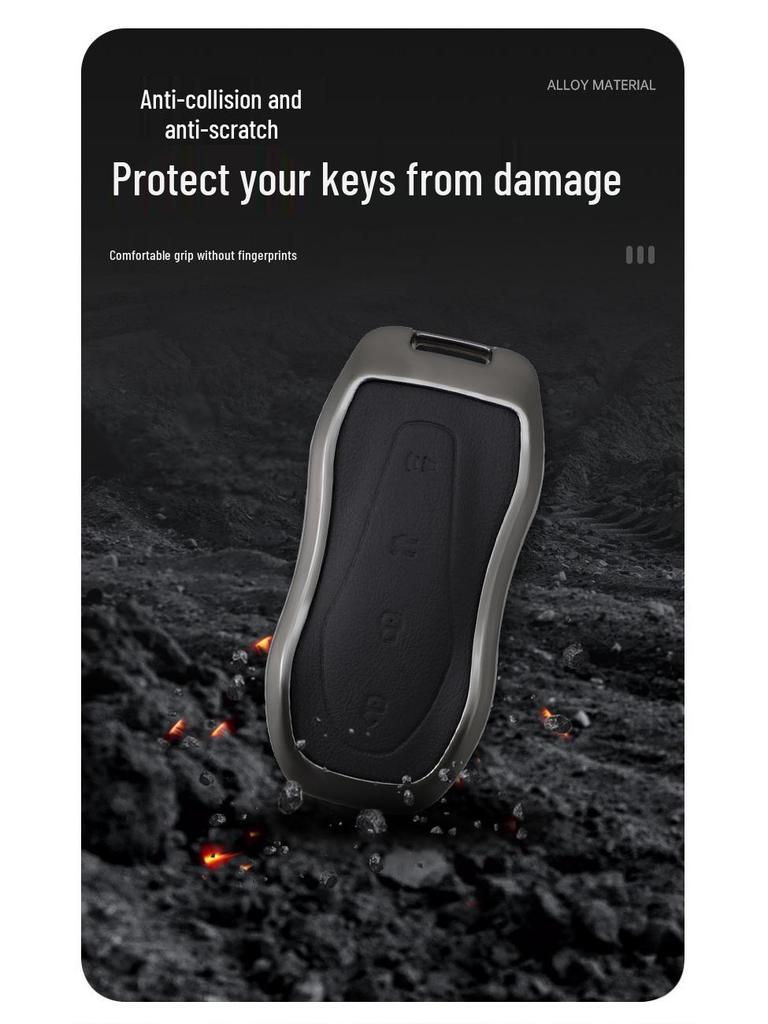 Protective Key Case for Geely Boyue Pro, Xingyue S, Xingrui L Models - Unisex Design with Shell and Buckle