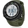 Palada Men's Digital Sports Watch Waterproof Tactical Watch LED Backlight Army Green for Sports Work Daily Use