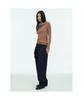 Anggae Tube Neck Rib Pullover Brown