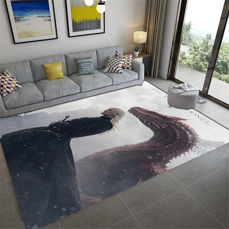 Daemon Targaryen Carpet Rug for Living Room Bedroom Home Sofa Decoration,Kids Play Non-slip Floor Mat