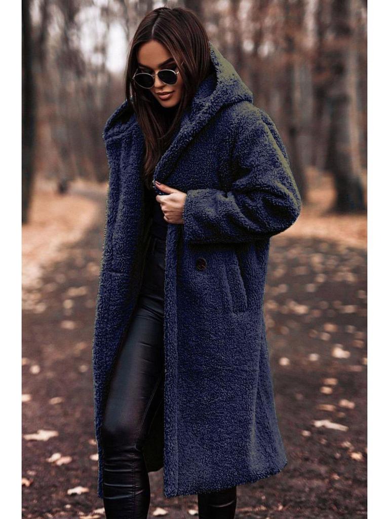 Cappotto Lungo da Donna Autunno/Inverno 2024 in Misto Lana Monocolore
