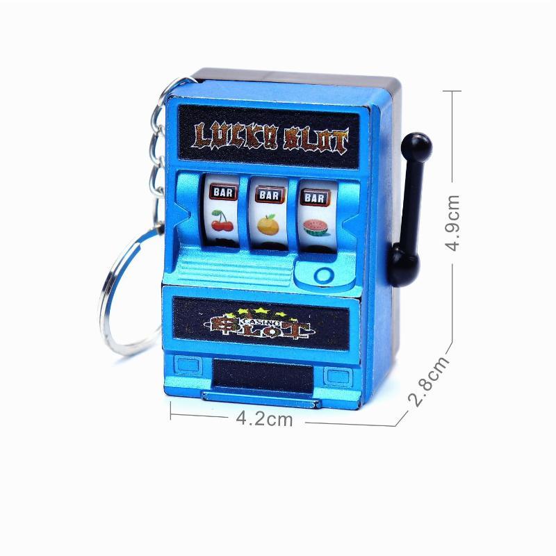 1Pcs Fruit Machine Slot Machine Keyring Simple Fashion Trend Keychain Toy Creative Car Pendant Key Ring Gift Accessories