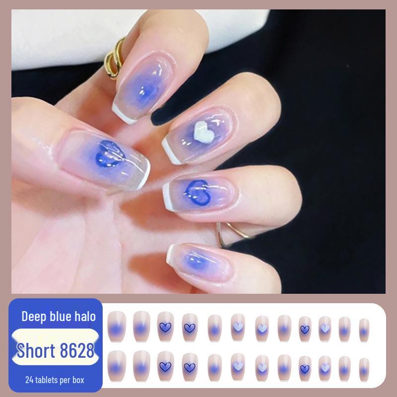 

Градиент Сердца Съемные Накладные Ногти - Сладкий, Крутой, Острый Девичий Стиль Glue Type