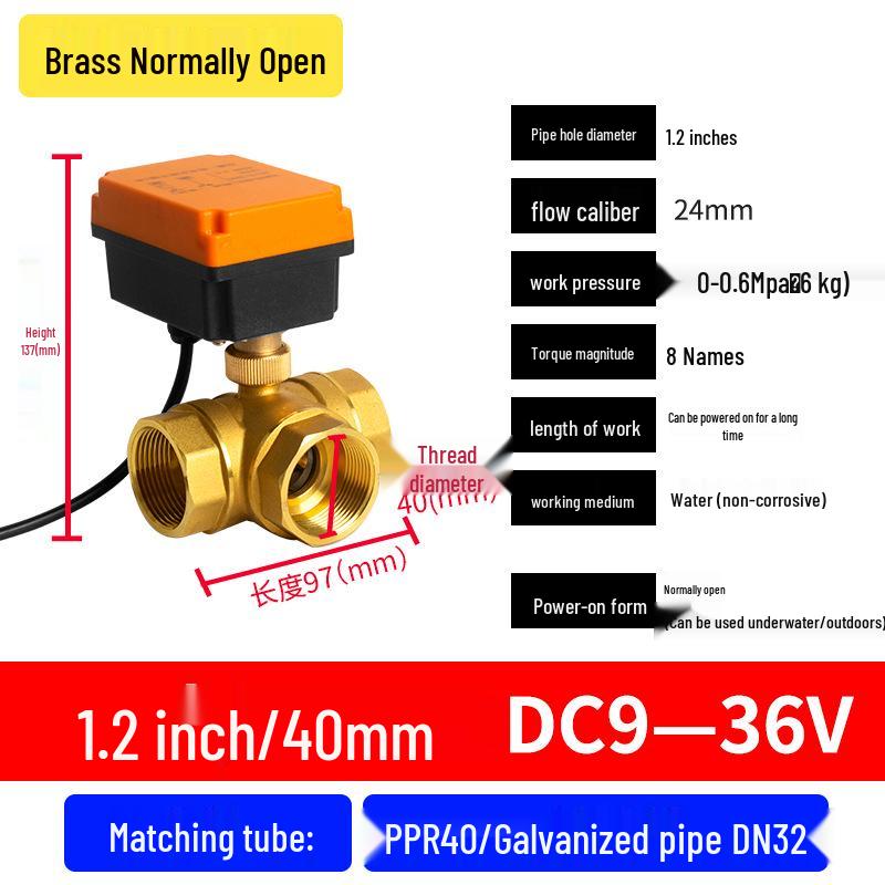 Mini Electric Ball Valve: Two-Way Threaded, Underwater & Waterproof, 220V/24V/12V