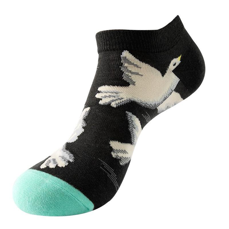 Pánské ponožky Neviditelné krátké letní ponožky Kvalitní Business Casual jarní Barva Česaná bavlna Dámské lodičkové ponožky