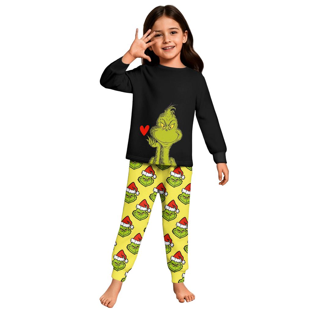 Children's Boys And Girls Thin Two-piece Long-sleeved Pants Two-piece