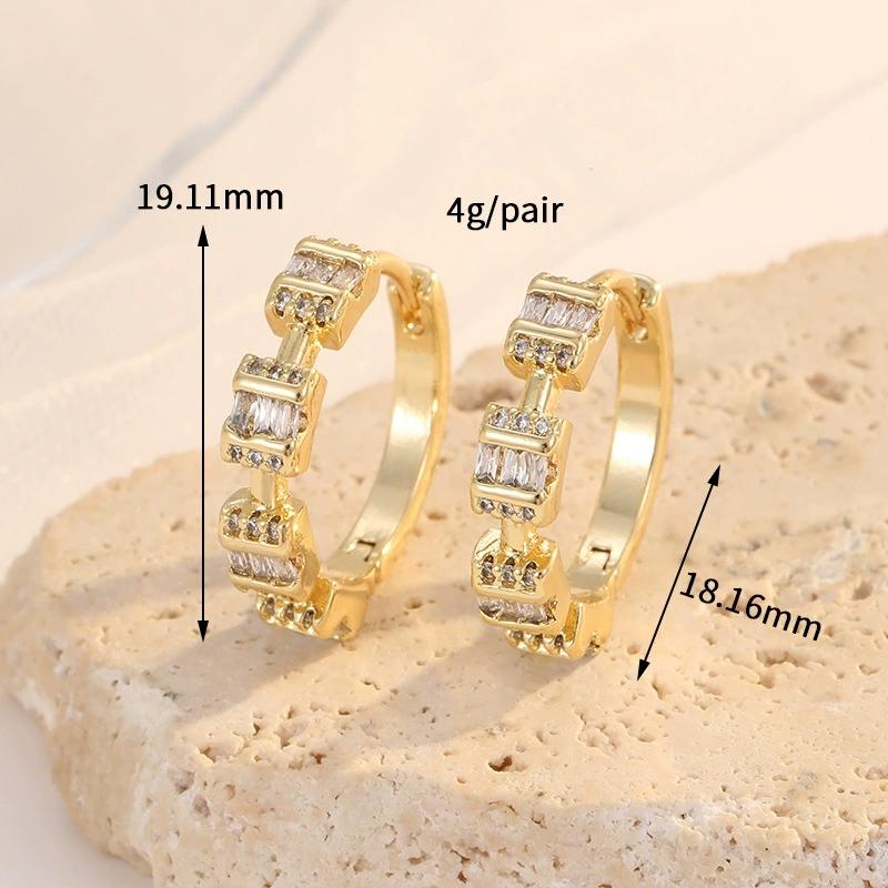 Mini Small Huggie Ear Bone Clip Ear Cuff Korean Fashion Gold Plated Triple Earring Set for Women for Gift