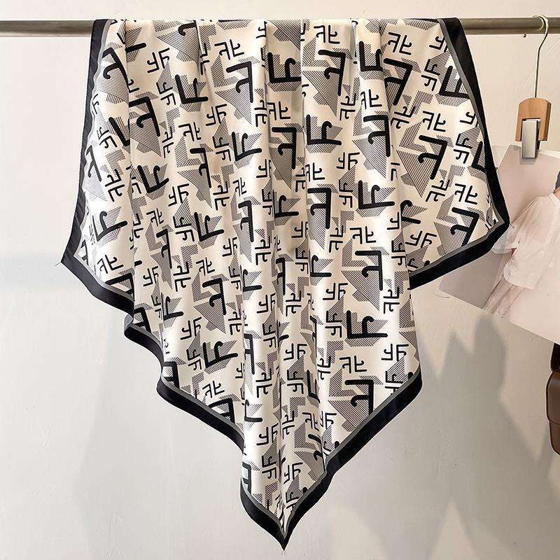 

Роскошный дизайн 90X90см Шелковый платок Квадратные шарфы Женский Большой бандана Фуляр Лента Повязка на голову Ободок Путешествия Шейный платок Обмотки 90X90cm