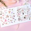 6 sheets Wedding Plan Stickers Pink Valentine's Day Creative DIY Decoration Planning Materials Handmade Account Stickers