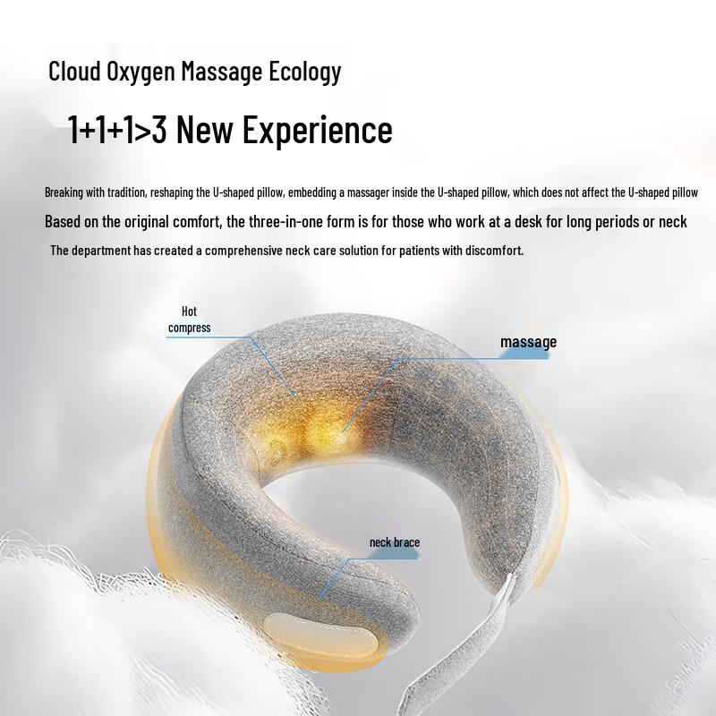 Portable U-shaped Neck Massage Pillow with Heat