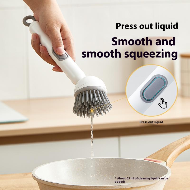 Küchenreinigungsbürste Langer Griff Kompakter Geschirr-Schüssel-Schrubber Für Geschirr Flüssigkeitsfüllbürste Für Esszimmer Küche Zuhause