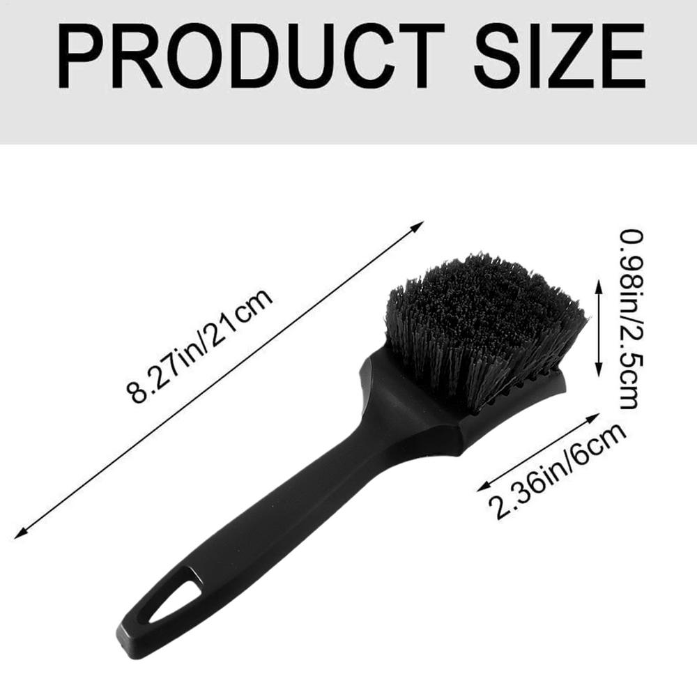 

Tire Cleaner Brush Hard-Bristled Tire Brush For Car Detailing Scrubber Cleaning Tools For Exterior Washing Auto Sedan Truck RV чорний